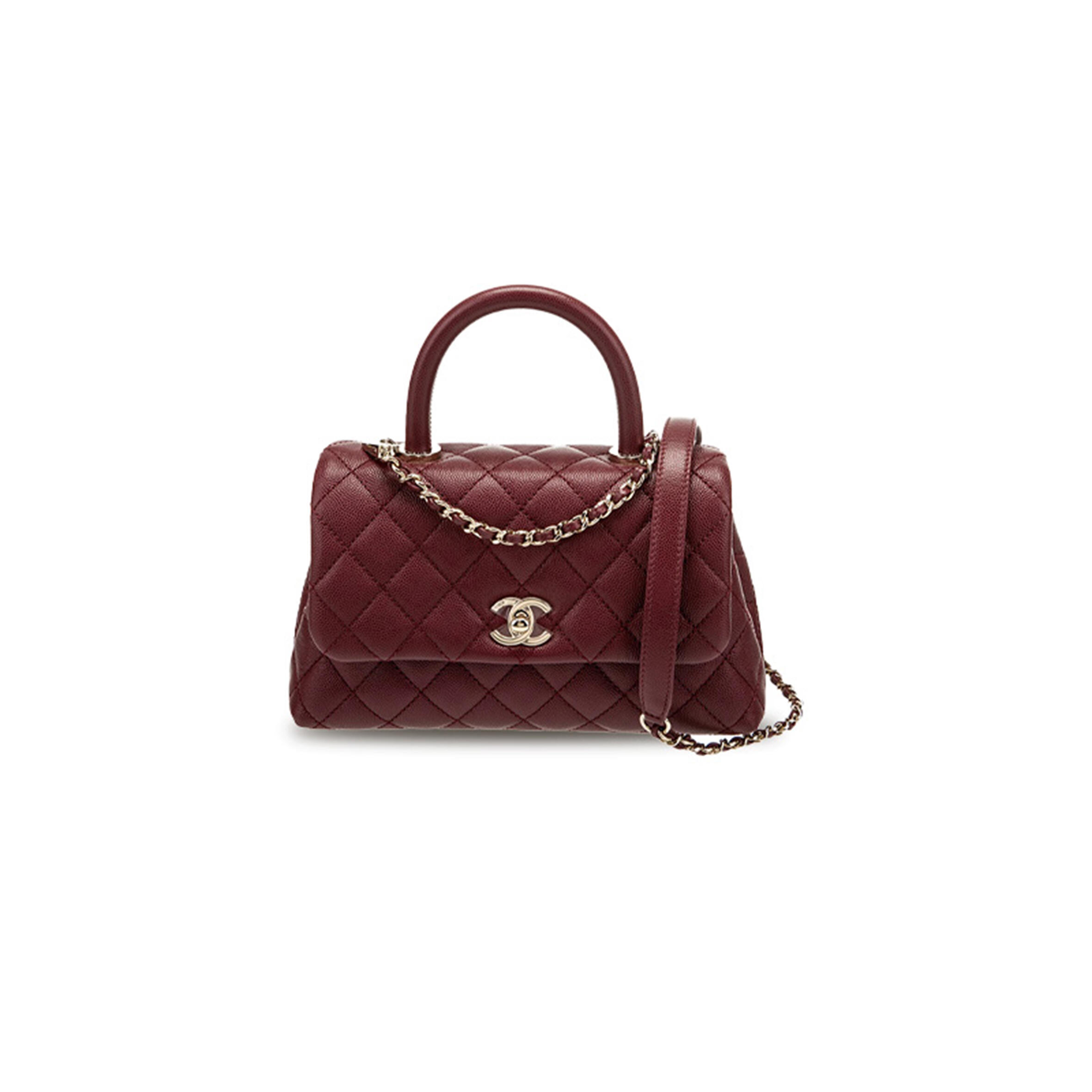 CHANEL MINI COCO HANDLE BAG CLARET A92990 (23*14*9cm)